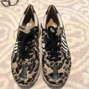 Steve Madden animal print leather sneakers